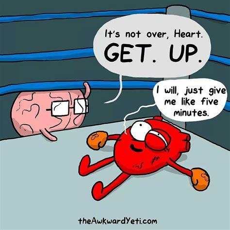 heart and brain comic|awkward yeti i maked these.